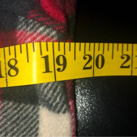 Woolrich Vintage  Plaid Jacket Red Black Grey Cream SP Zip Front Pockets - Picture 3 of 6